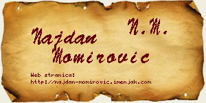 Najdan Momirović vizit kartica